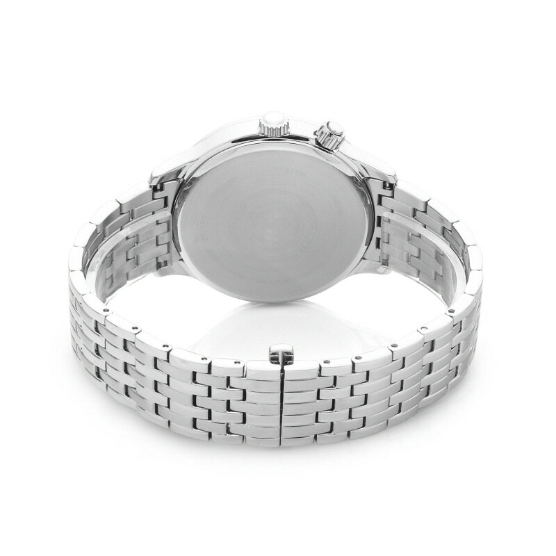Pre-owned Citizen Original  Eco Drive Moon Phase Watch Men Japan Made Stainless Steel White