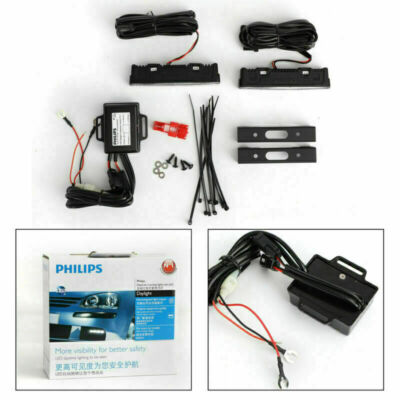Pair Philips 4 LED Luxeon Daylight Daytime Running Light lamp DRL4 12820WLEDX1 C