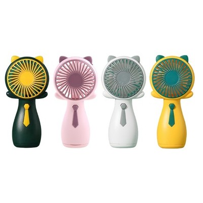 Cartoon for Cat Handheld Fan Personal Cooling Fan Gift for Friends Family Kids