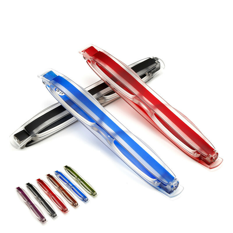 6 Pack Reading Glasses 360 ° Folding Rotating glasses mini Pen Reader with hook