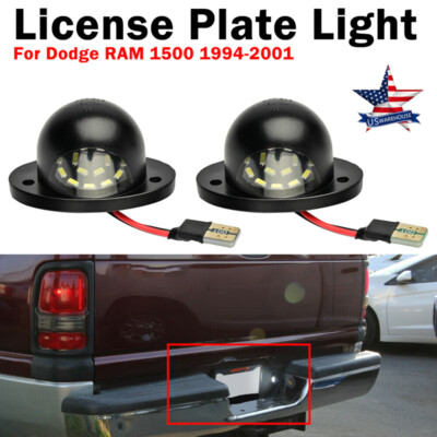 2X Full LED License Plate Light Tag Lamp For Dodge For RAM 1500 2500 3500 94-01