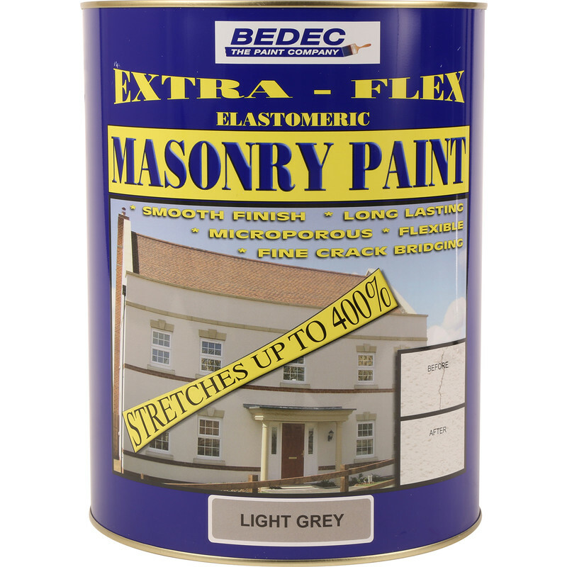 Bedec ExtraFlex Elastomeric Masonry Paint Light Grey 5L