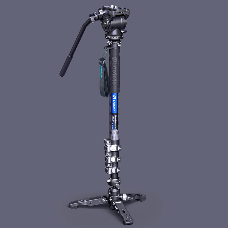LEOFOTO MV-324C Monopiede in Fibra di Carbonio con Testa Video Fluida BV-10