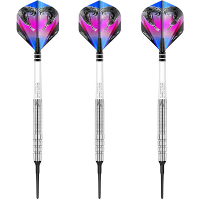 Red Dragon Soft Darts Peter Wright Snakebite PL15 Silver Softtip Dart 18 g