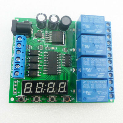 DC12V 4Ch Multi-function Delay Timer Control Switch LED PLC Home Lamp Motor