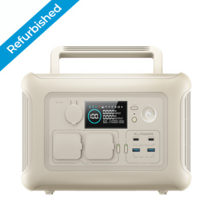 ALLPOWERS 600W LiFePO4 Portable Power Station Solar Backup Generator Refurbished