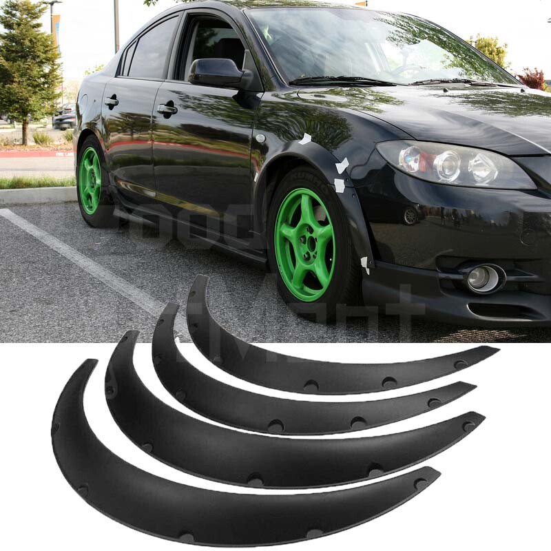 For Mazda 3 Mazdaspeed3 4Pcs 4.5" Car Fender Flares Wide Body Kit Wheel