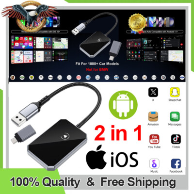 Wireless CarPlay Adapter Dongle USB For iOS/Android Car Auto Navigation Player