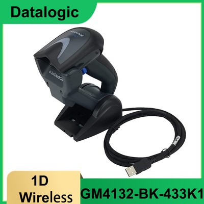 Datalogic Gryphon GM4132 433MHz 1D Wireless Barcode Scanner w USB Cable & Cradle