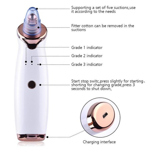 Electric Skin Careful Face Pore Cleaning Blackhead Acne Vacuum Cleaner Remover