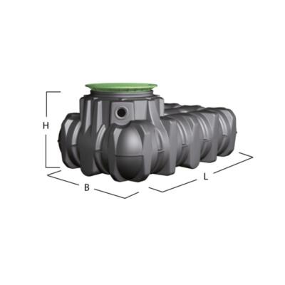 Graf Flachtank Platin Retentionszisterne 1500 L Wassertank