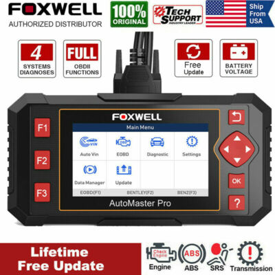 Foxwell NT604Elite Car OBD2 Scanner Diagnostic Tool Engine ABS SRS  Transmmision