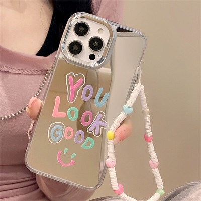 Colorful Letters Mirror Designer Case For iPhone 16 15 14 13 12 11 Pro Max Cover