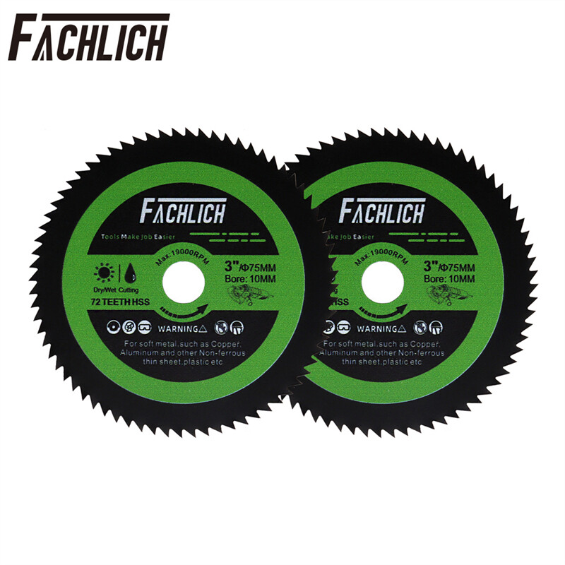 2pcs 3inch High-Speed Steel Saw Blade Cutting Wheel for Aluminum Copper Metal