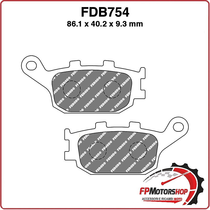 PASTIGLIE FRENO PER MOTO FDB754ST HONDA NSS FORZA 250 00>04 INTEGRA 700 12>13