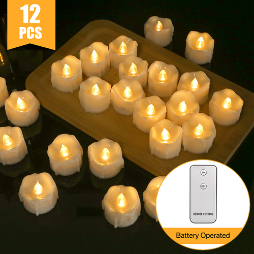 &nbsp;lights W/ Remote Control Flicker Led Candle Battery Operat