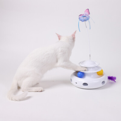 3 in1 Automatic Cat Teaser Interactive Pet Rotating Electric Funny Butterfly Toy