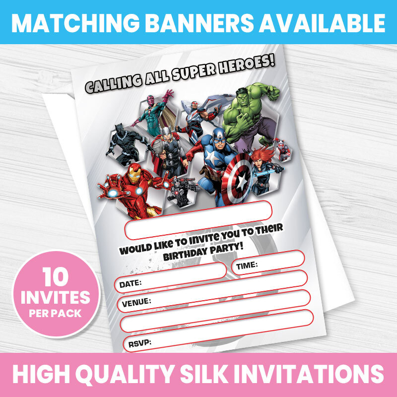 AVENGERS PARTY INVITES SUPERHERO BIRTHDAY PARTY INVITATIONS