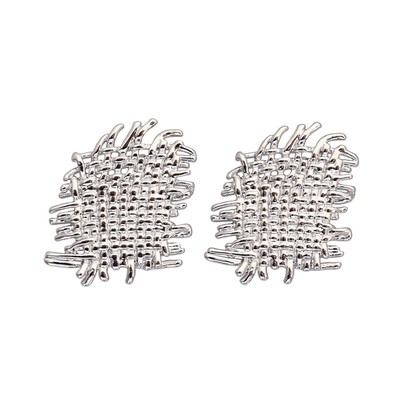 Individual Woven Texture Earrings Gold Silver Unique Earrings