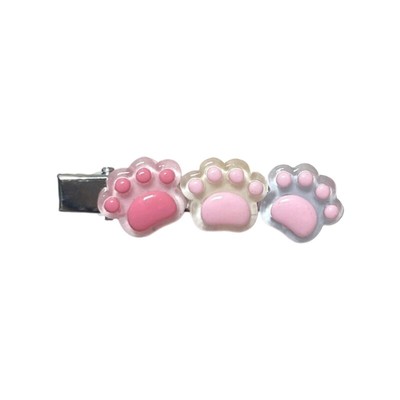 Girls Hairpin Clear Shining Paw Shape Hair Barrettes for Teen Summer Spring