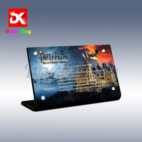 Display King-Acrylic Display plaque for Lego Hogwarts Castler 71043 (new)