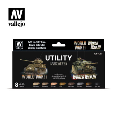 Набор красок Vallejo Wargames Color Series World War II and World War III