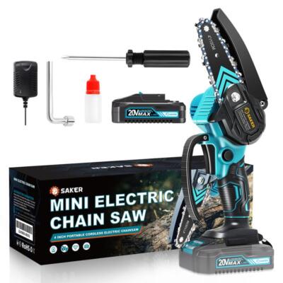 Saker Mini Chainsaw,Portable Electric Chainsaw Cordless,Small Handheld Chain Saw