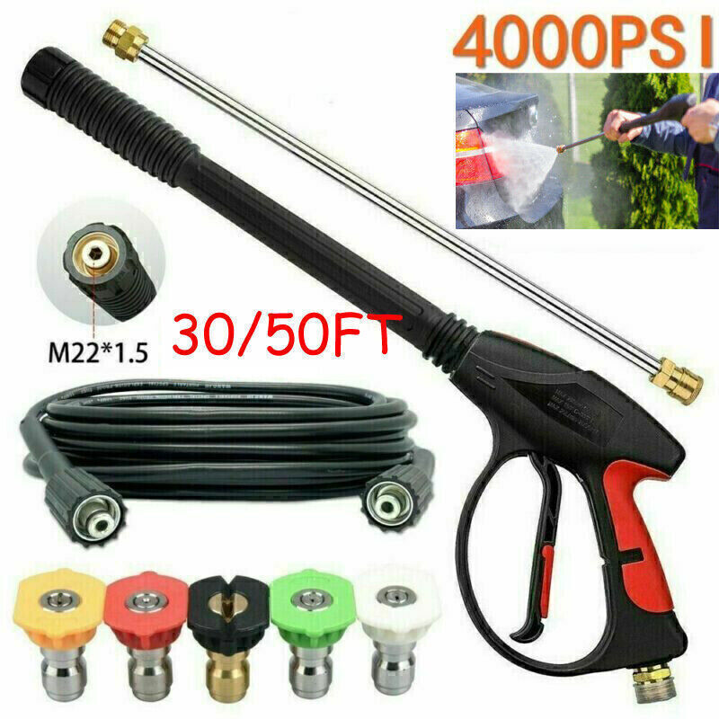 High Pressure 4000PSI Car Power Washer Gun Spray Wand Lance 