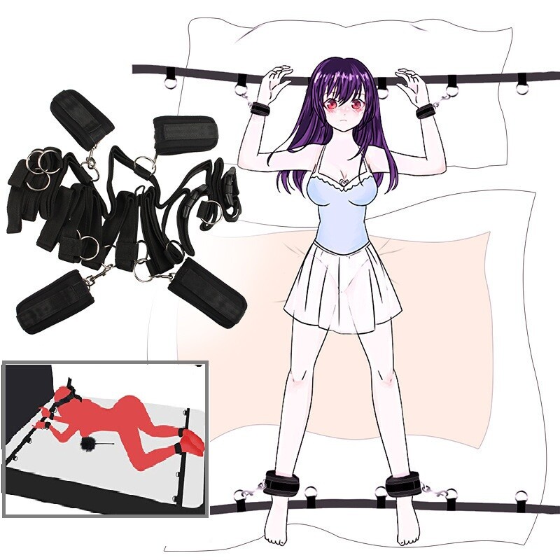 Handschellen Bett Fesseln Bondage Fesselset Extrem Spielzeug Fußfesseln DE~