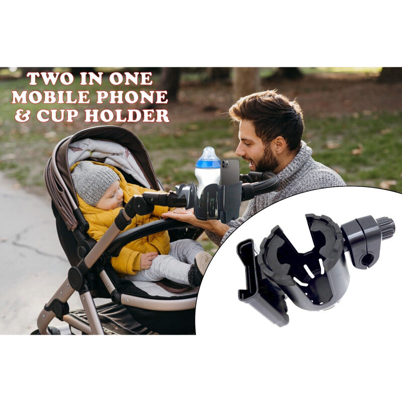 Stroller Mobile Phone Cup Holder Universal Pushchair/Pram Baby Bottle H
