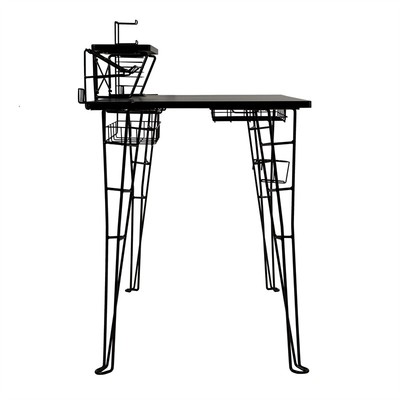 Atlantic Heavy-Gauge Wire Gaming Desk with Cable Basket In B