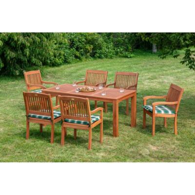 Merxx Gartenmöbel Maracaibo Set 13tlg. 6 Sessel + 6 Wendeauflagen + 1 Tisch