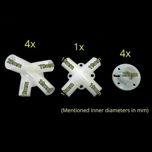 9x Ersatzteile für 3x3m Pavillon Markise Zeltfüße Ecke Mitte Stecker 2519mm