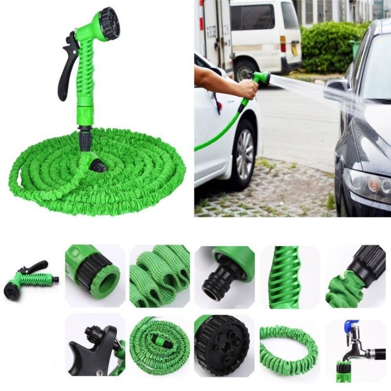 Tubo Estensibile Annaffia Giardino Pistola Pompa Giardinaggio 7 Funz 37,5mt dfh