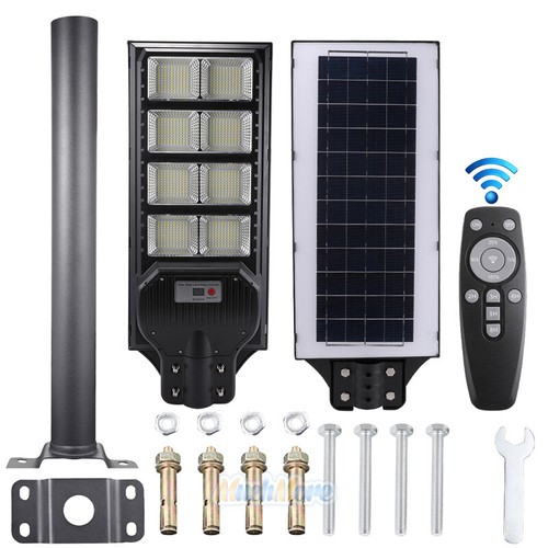 9990000LM Commercial LED Solar Street Light Motion Sensor Spotlight+Remote+Pole