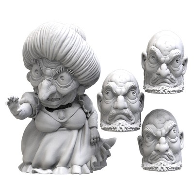 4pcs Anime Spirited Away Unpainted GK Model 3D Print Character Figure Resin Kits