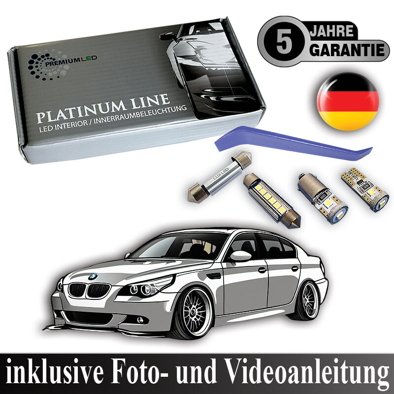 LED Innenraumbeleuchtung BMW E60 5er Innenbeleuchtung Innenlicht Set 17 SMD