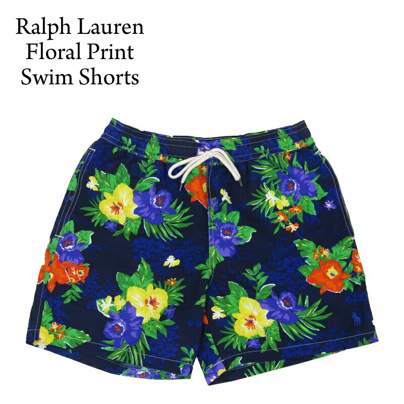

Мужской купальник с цветочным принтом Aloha Polo Ralph Lauren, плавки, Multicolor