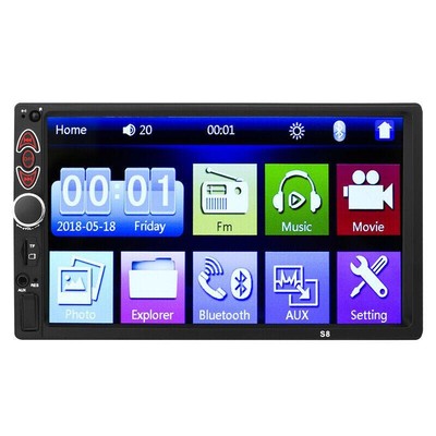 Car Radio Stereo MP5 Player USB/AUX/TF Mirror Link 7'' HD Bluetooth Touch Screen 