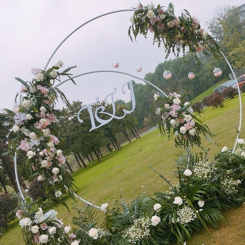 Metal Wrought Irons Wedding Arch Background Decorations Event