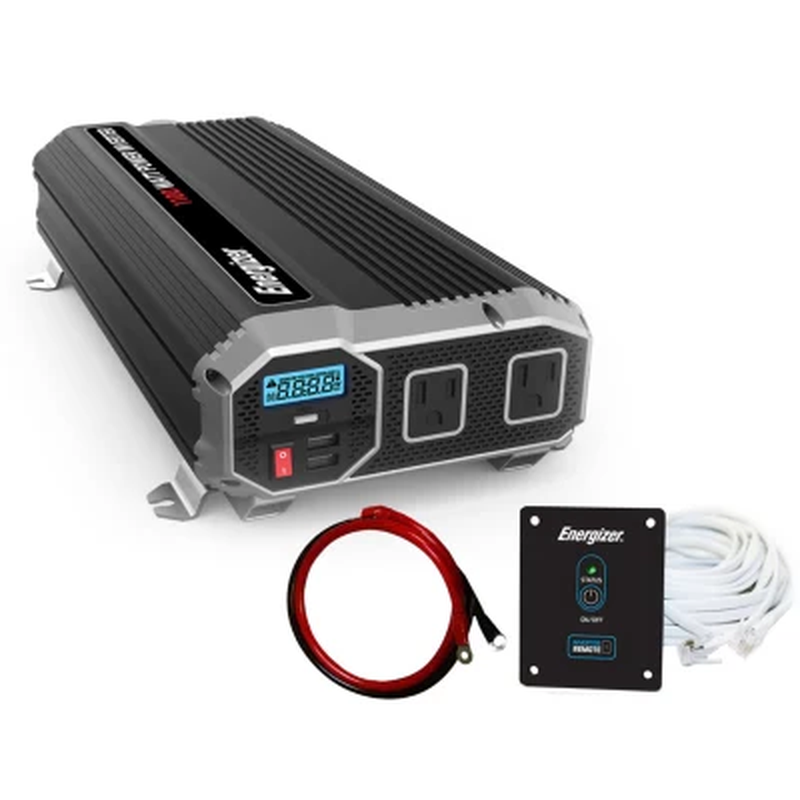 Energizer 1100 Watt 12V 60Hz Power Inverter with Remote Control