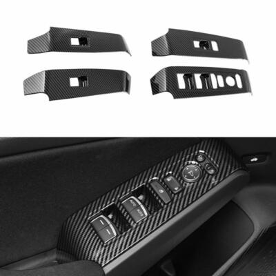 Carbon Fiber Pattern Window Switch Cover Trim For Honda Civic 11th Gen 2022-2024