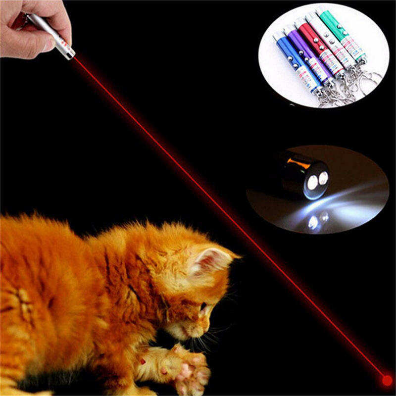 Pet Laser Pointer Cat Catch the LED Light Interactive Exercise Toys New USA SLR