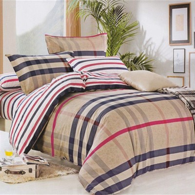 Red Blue Camel Plaid Quilt Cover Pillow Case King Queen Full Duvet Bedding Set  Red Blue Camel Plaid Quilt Cover Pillow Case King Queen Full Duvet Bedding Set
