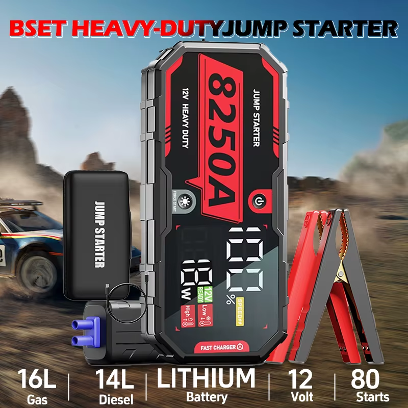 Car Battery 8250A Jump Starter 12V Pro Portable Booster PD65w 32000mAh Battery C