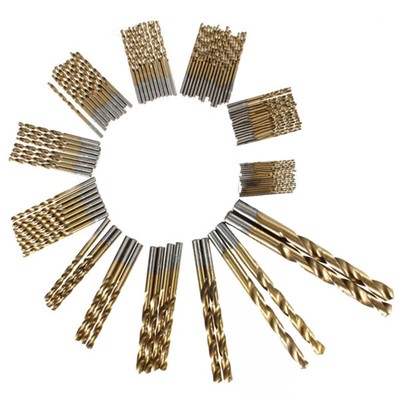 99pcs / Lottitanium Beschichtet HSS Loch Bohren Bits Metrisches System