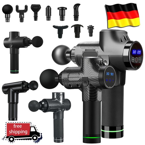 Profi Electric Massage Gun Massagepistole Muscle Massager Massagegerät 4/6/9Köpf