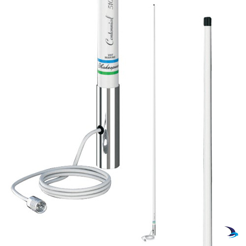 Shakespeare 4ft Marine Boat VHF Radio Antenna White w/Cable Centennial Classic