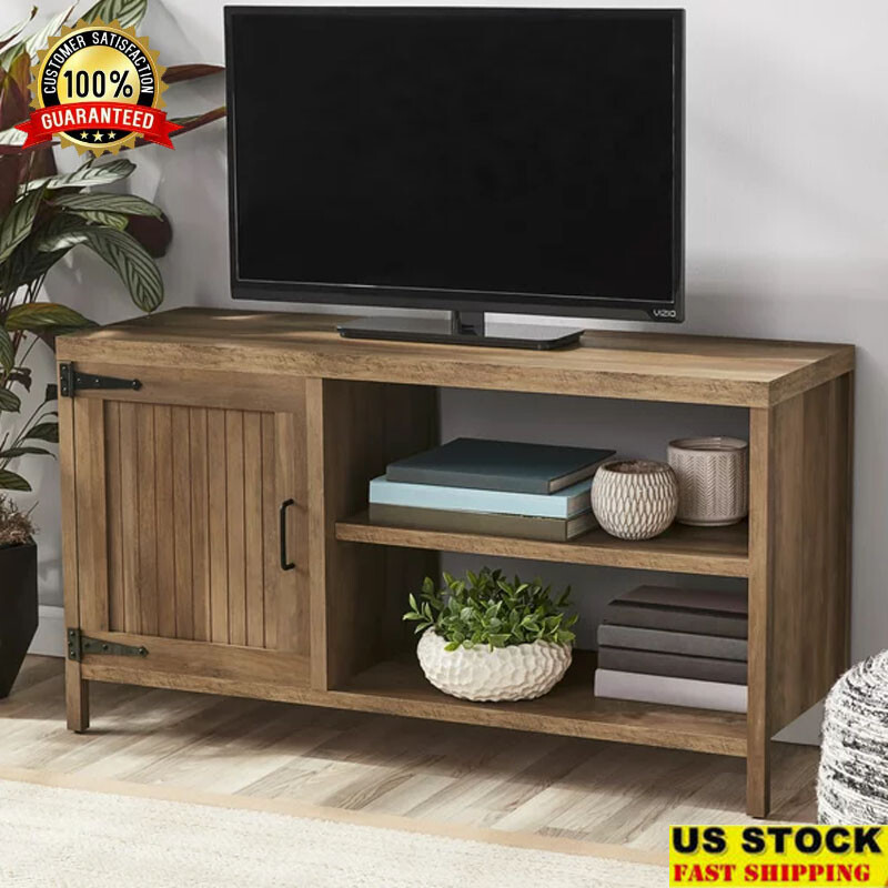 For 50" Media Console W/ Storage Cabinet Entertainment Center Us