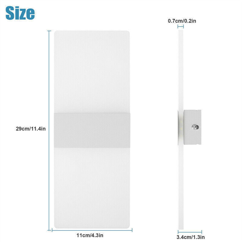 Cube LED Wall Lights Up Down Sconce Lighting Fixture Lamp Indoor Stairs Lighting